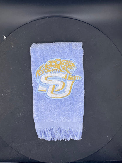 Southern University SU Logo Embroidered Towel | Jaguars Fan Towel | HBCU Alumni Gift - West & Remount Custom Apparel