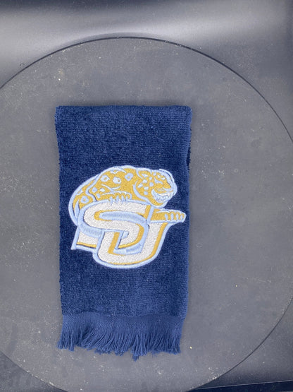 Southern University SU Logo Embroidered Towel | Jaguars Fan Towel | HBCU Alumni Gift - West & Remount Custom Apparel