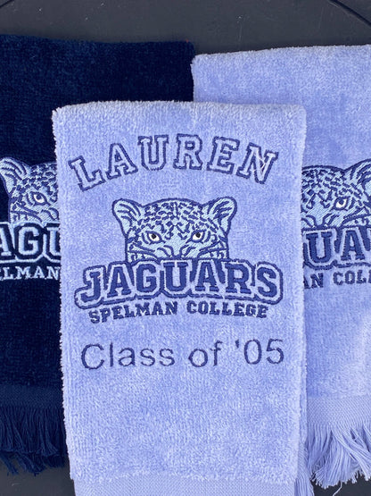 Spelman College Jaguares Leisure Luxe Towel – Custom Embroidered HBCU Gift - West & Remount Custom Apparel