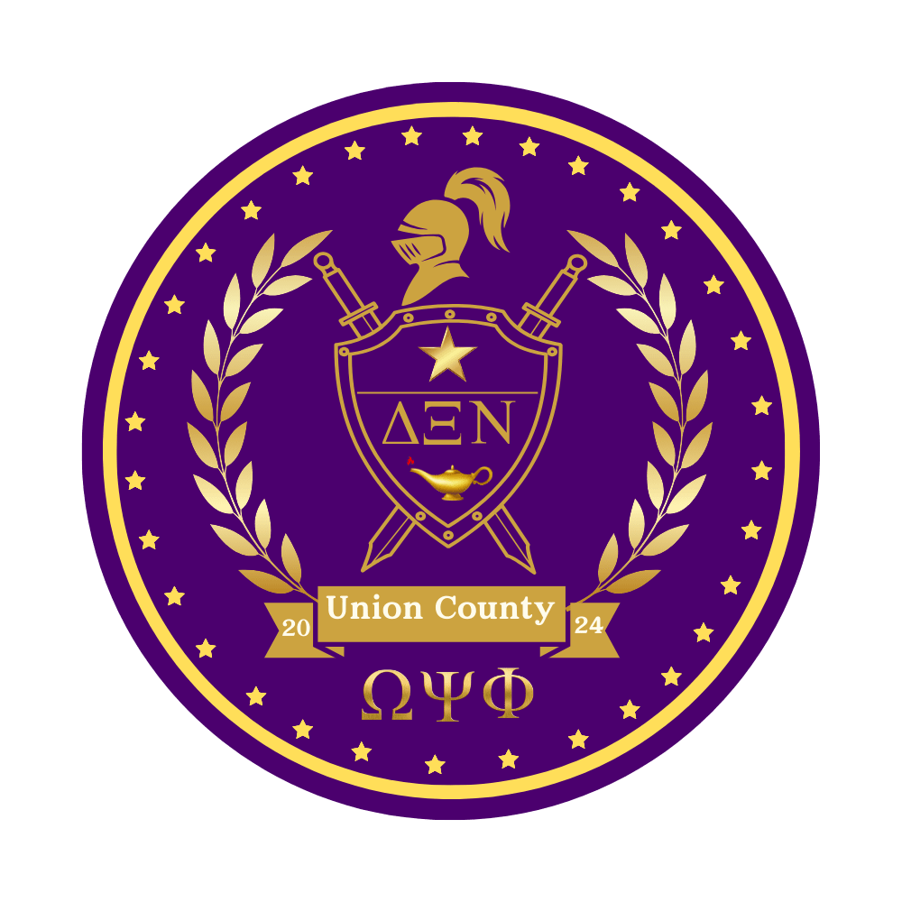 Union County Omega Psi Phi Shield Patch - West & Remount Custom Apparel