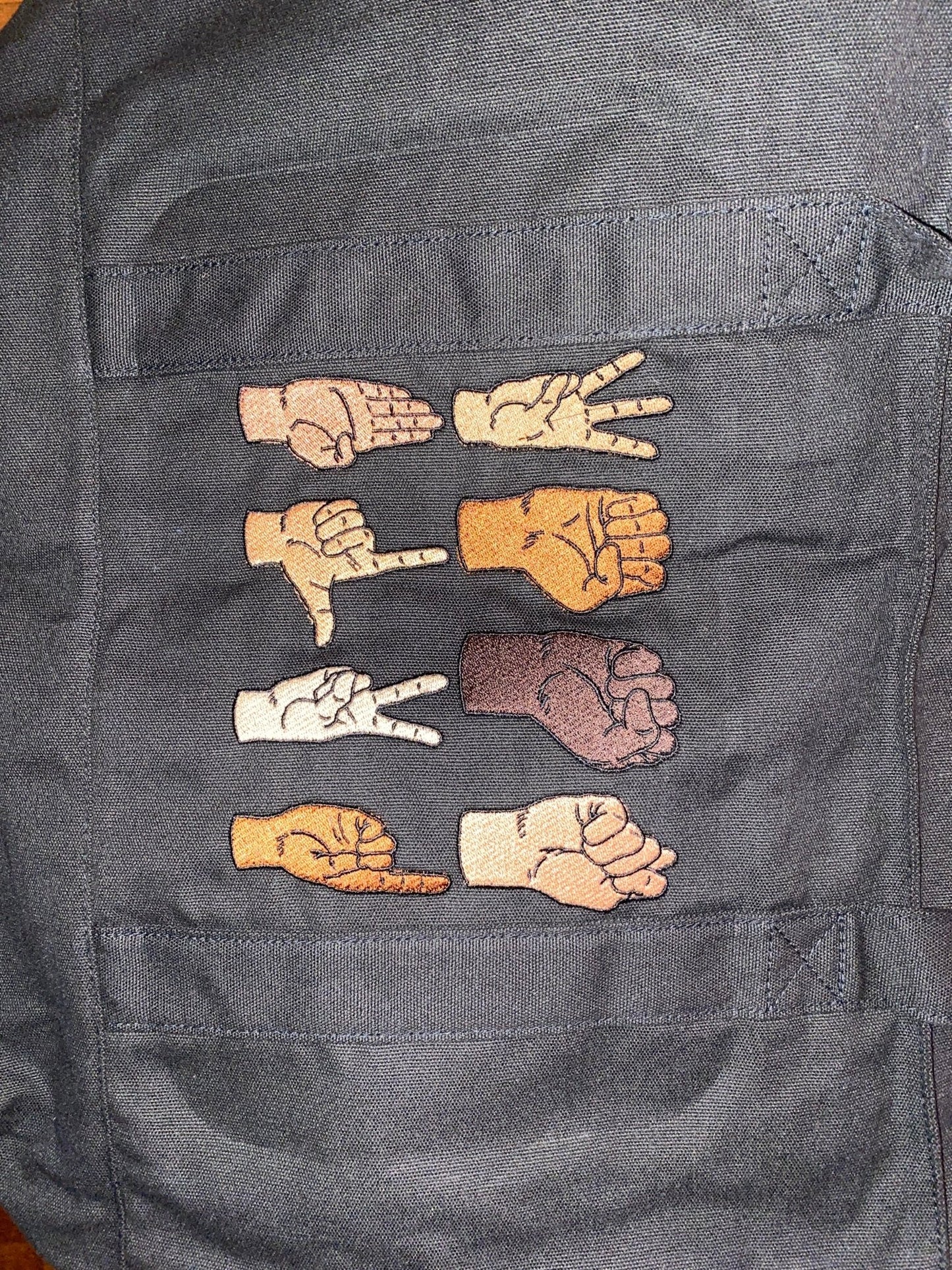 West BLVD ASL Embroidered Bandana & Tote | Multicultural Sign Language Design - West & Remount Custom Apparel