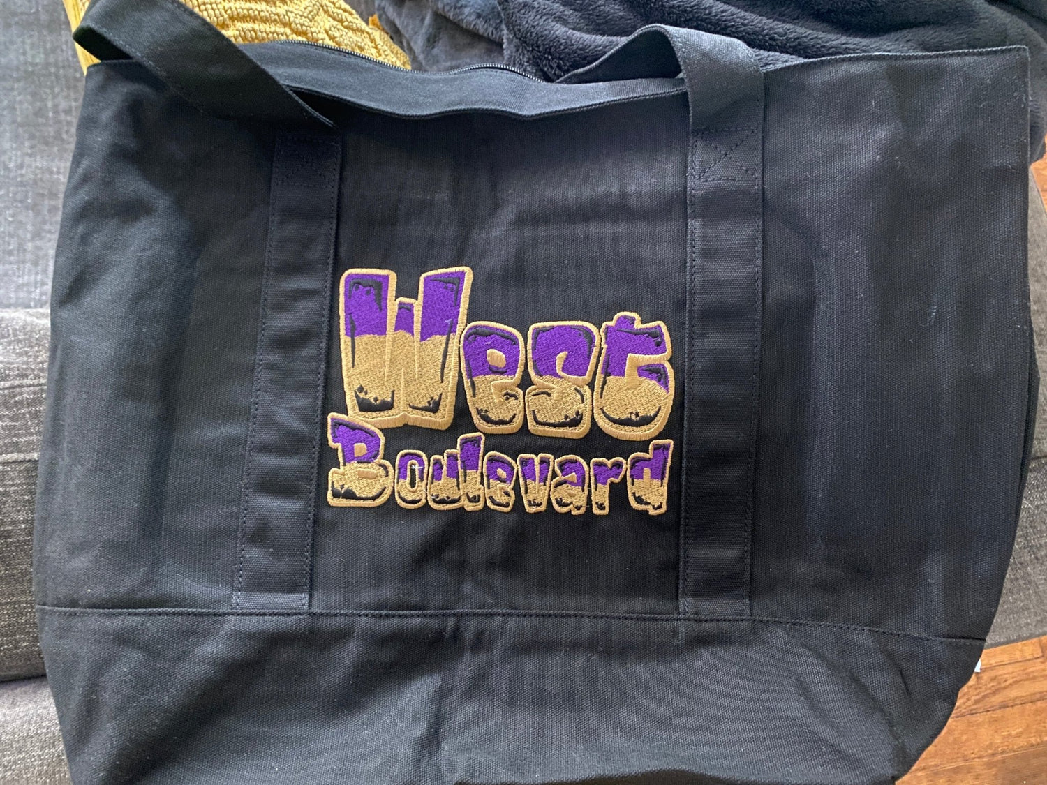 West Boulevard Graffiti Embroidered Tote | West Blvd Coalition Collaboration - West & Remount Custom Apparel
