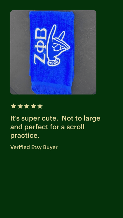 Zeta Phi Beta Kitty Hand Stroll Towel - West & Remount Custom Apparel