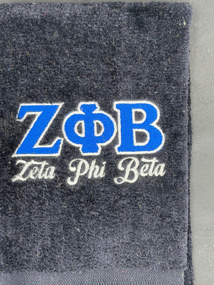 Zeta Phi Beta Letters Series Embroidered Towel - West & Remount Custom Apparel
