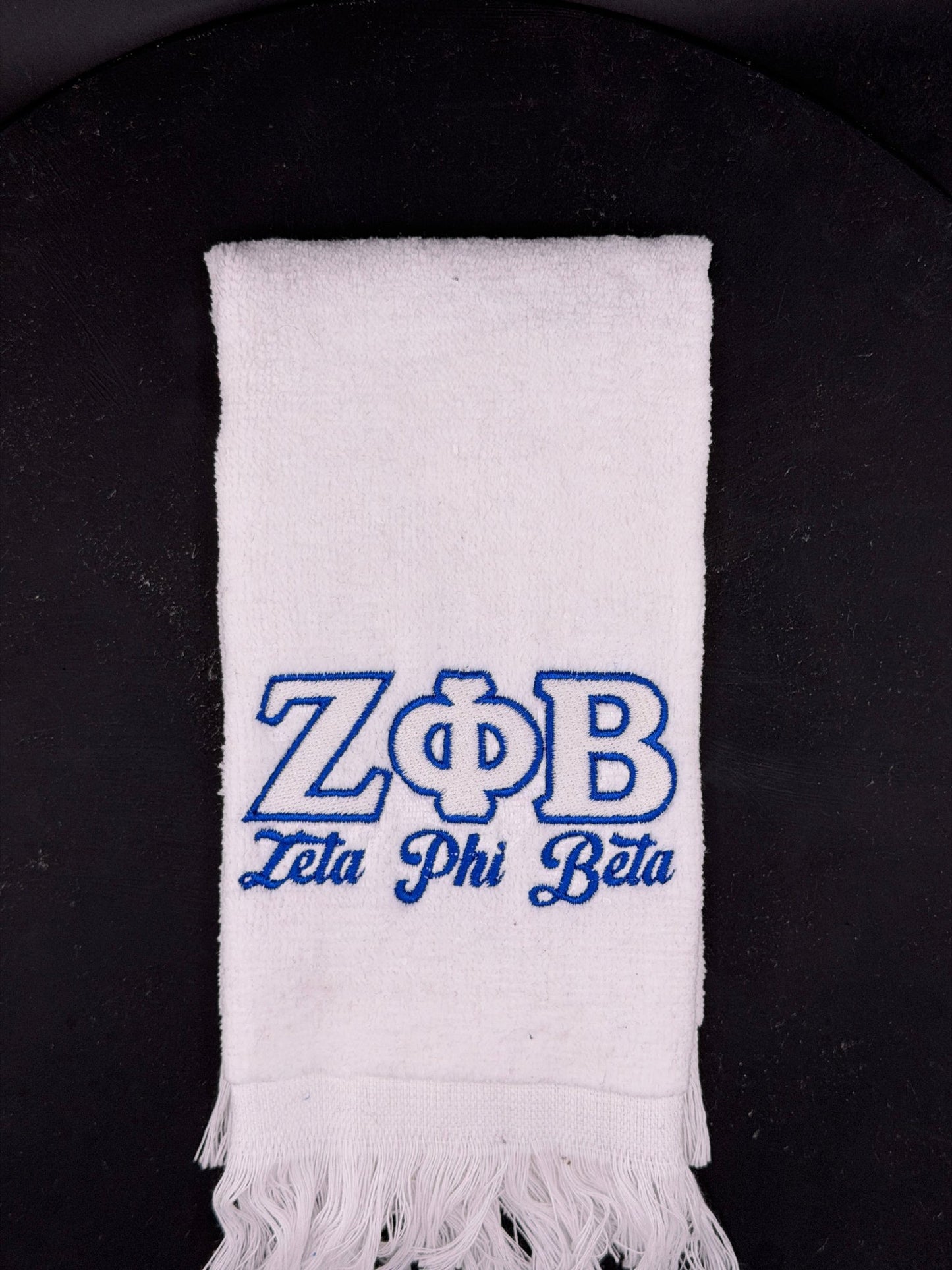 Zeta Phi Beta Letters Series Embroidered Towel - West & Remount Custom Apparel