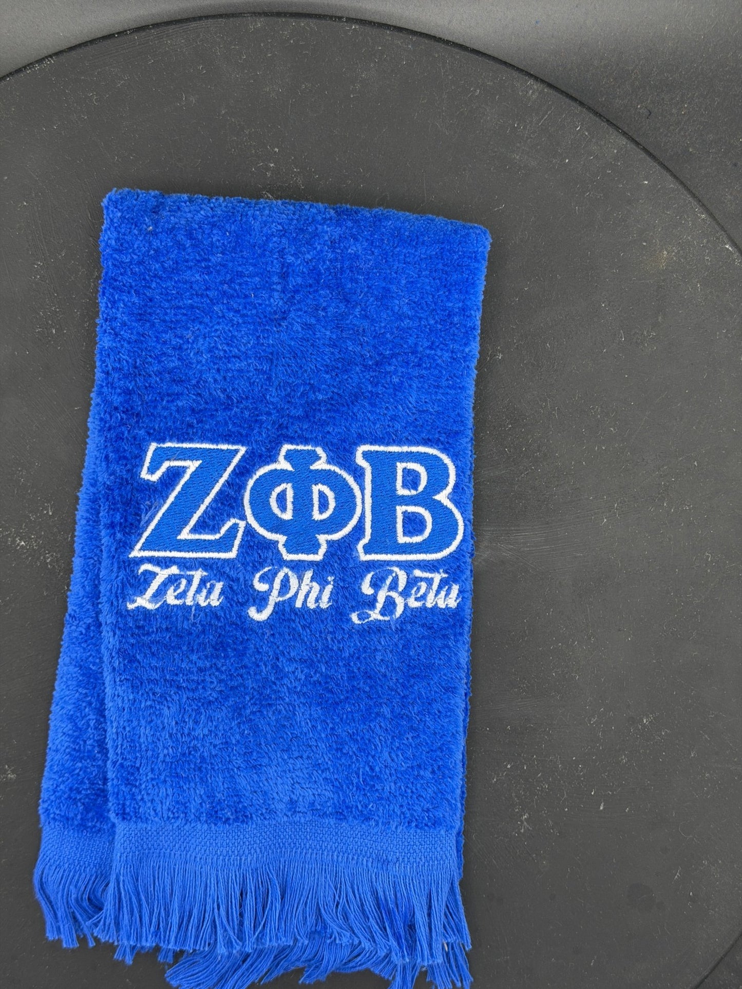 Zeta Phi Beta Letters Series Embroidered Towel - West & Remount Custom Apparel