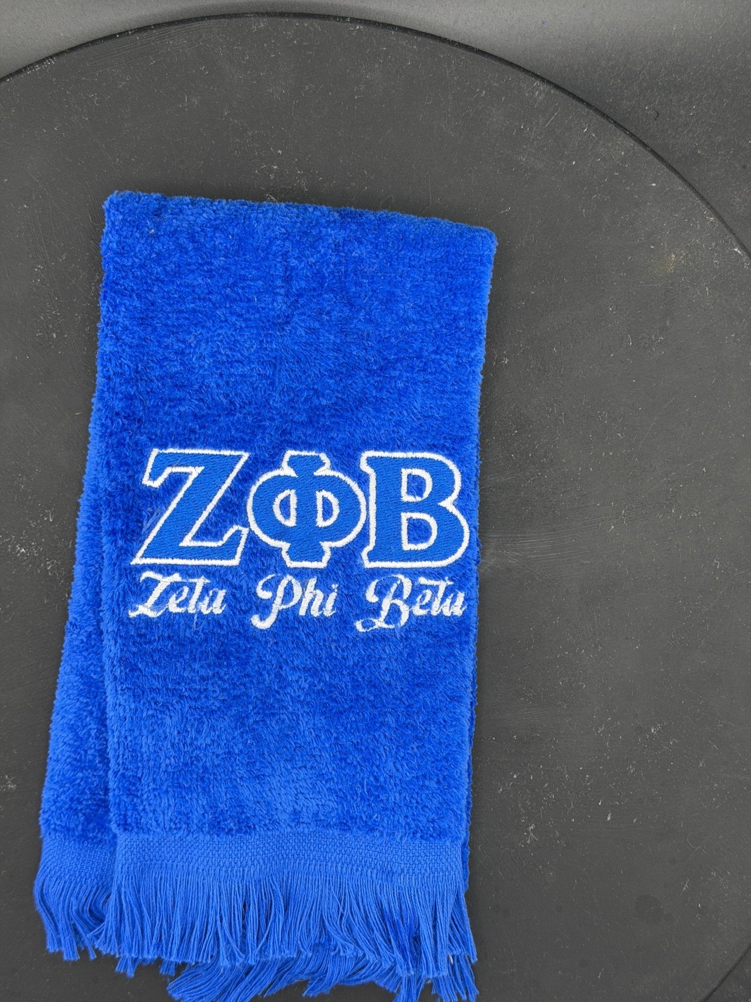 Zeta Phi Beta Letters Series Embroidered Towel - West & Remount Custom Apparel
