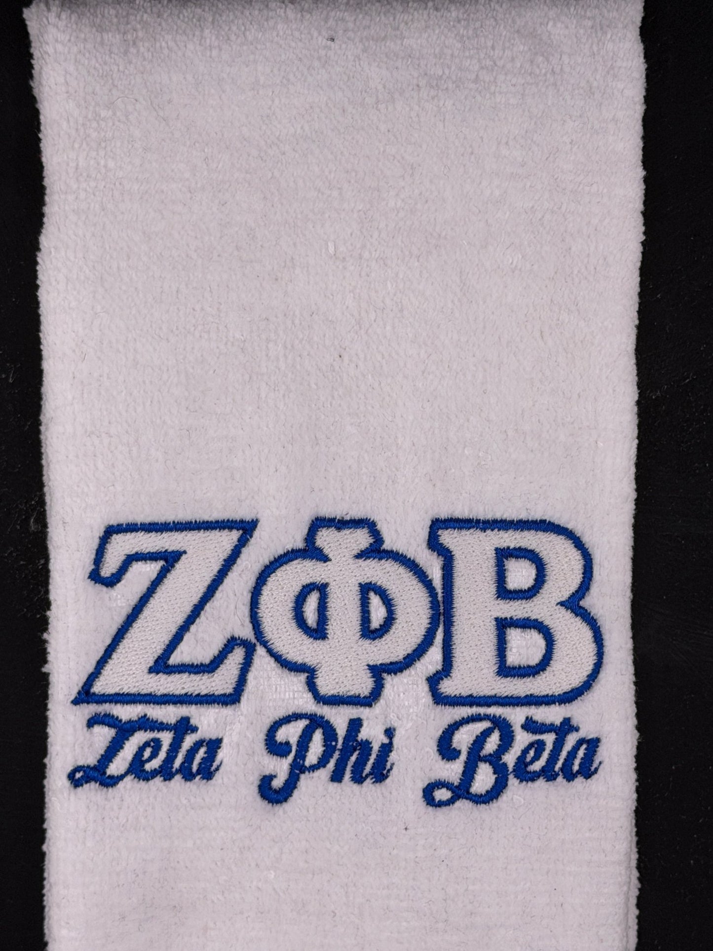 Zeta Phi Beta Letters Series Embroidered Towel - West & Remount Custom Apparel