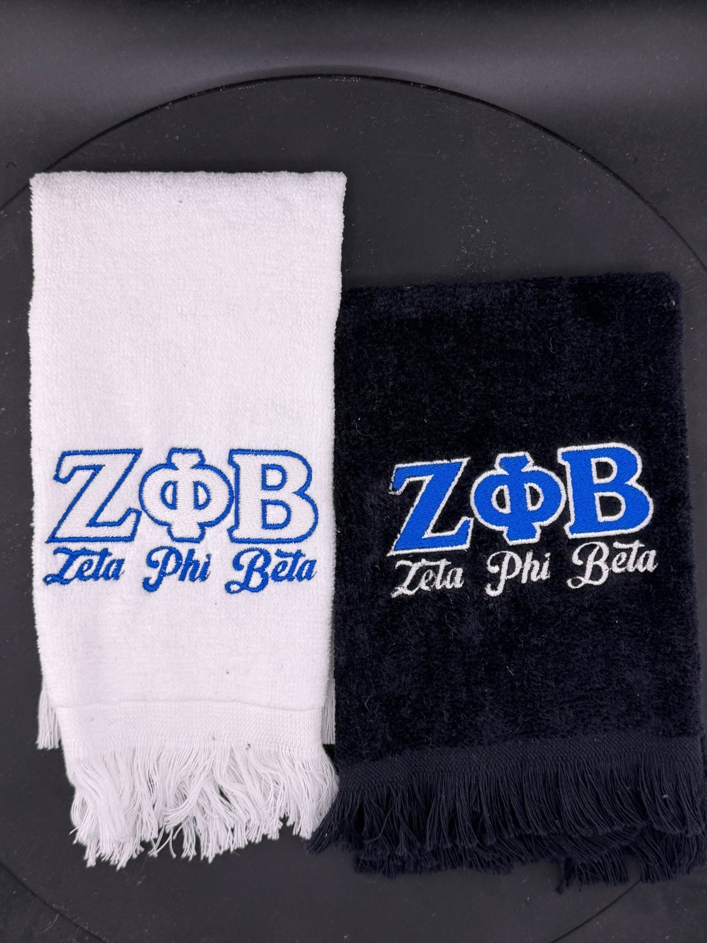 Zeta Phi Beta Letters Series Embroidered Towel - West & Remount Custom Apparel