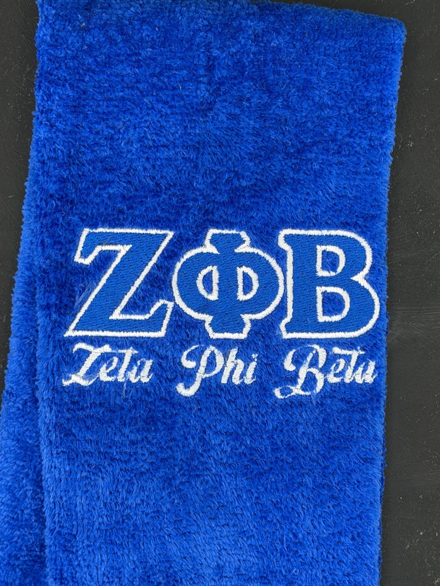 Zeta Phi Beta Letters Series Embroidered Towel - West & Remount Custom Apparel