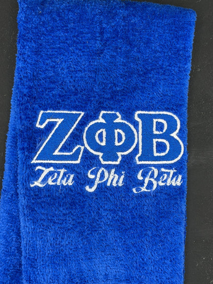 Zeta Phi Beta Letters Series Embroidered Towel - West & Remount Custom Apparel