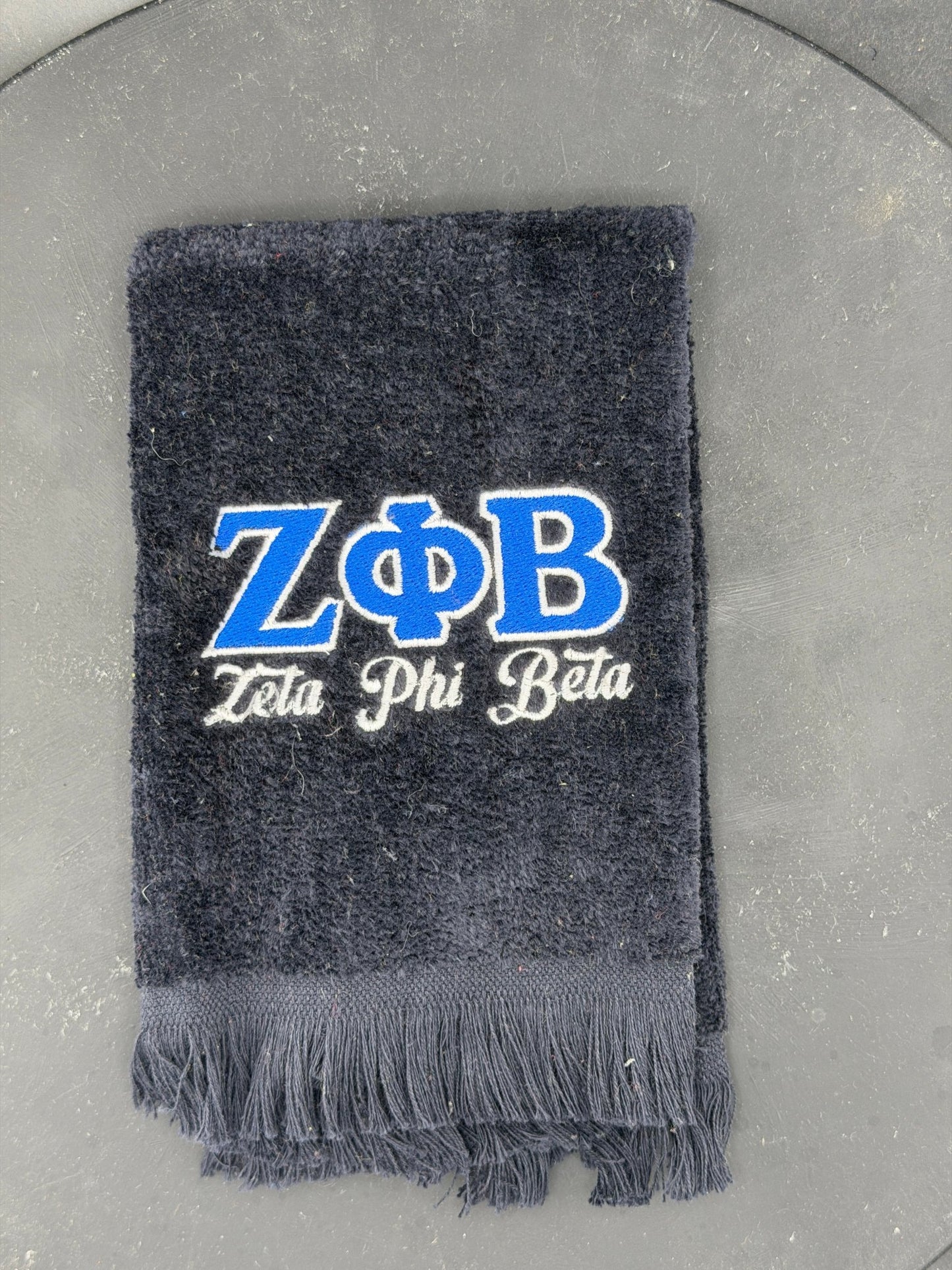 Zeta Phi Beta Letters Series Embroidered Towel - West & Remount Custom Apparel