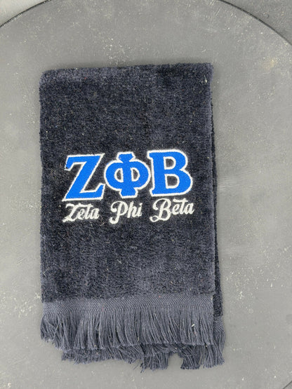 Zeta Phi Beta Letters Series Embroidered Towel - West & Remount Custom Apparel